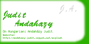 judit andahazy business card